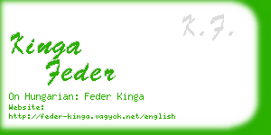 kinga feder business card